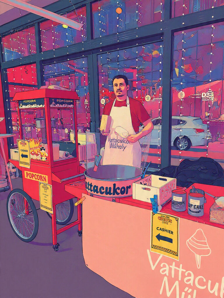 popcorn és vattacukor kitelepülés
